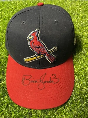Boné de beisebol ST.Louis Cardinals autografado por Brian Jordan - Imagem 1 de 4