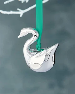 Jonathan Adler Metallic Swan Ornament NWOT $30.00 IRRG - Picture 1 of 8