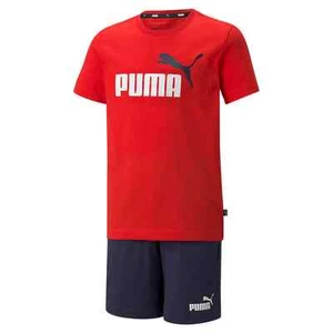 Completo Puma Niño Corto 847310 11 Rojo Negro Estival Camiseta Pantalón Corto - Imagen 1 de 2