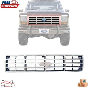 New Grille Assembly Silver And Black Plastic For For 1982-1986 Ford F-150 F-250 - Picture 1 of 5