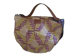 $770 Isabel Marant Bayia Raffia Hobo Shoulder Bag Slouch Logo NWT - Picture 1 of 23