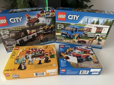 Novo LEGO ATV Race Team 60148 Van & Caravan 60117 caminhão de bombeiros 60279 Donut 40358 - Imagem 1 de 4