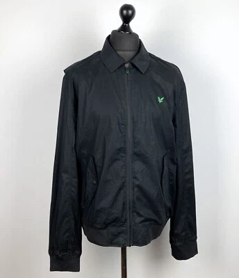 Lyle & Scott Club Hombre Negro Clásico Harrington Chaqueta Talla XL Foto 1 de 4