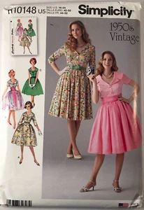 Vestido Simplicity, años 50, #R10148, talla 16-24, sin cortar, vintage, retro - Imagen 1 de 2
