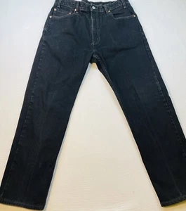 Levi's 505 Regular Fit Straight Leg Black Denim Jeans Mens Size 36 x 30 ** - Picture 1 of 10