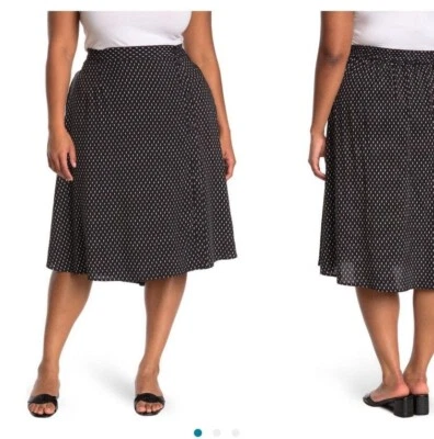 Catharine Malandrino Pata de Gallo Envoltura Falda Fluida Talla 3x Foto 1 de 4