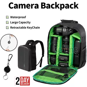 Large Travel Camera Backpack Bag Lens Case Waterproof For DSLR Canon Sony Nikon - Picture 1 of 12