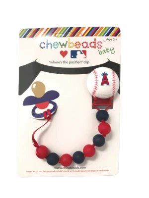 Porta Clip Chupete Safe Angels Béisbol No usar como mordedor Foto 1 de 3