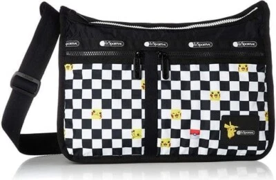 BOLSO DIARIO DE LUJO Lesportsac Nintendo Pikachu Check Hobo de hombro Pokemon G694 Foto 1 de 4