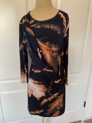 Vestido Sinply Vera Manga Larga Estampado Azul Rosa Pequeño Foto 1 de 4