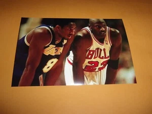 KOBE BRYANT-MICHAEL JORDAN (4"x 6")Glossy Color Basketball Photo - Picture 1 of 2