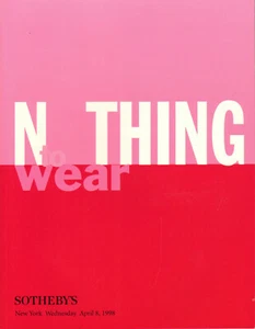 SOTHEBY'S: Catálogo de moda - Nada que usar - Nueva York 8 de abril de 1998 - Imagen 1 de 1