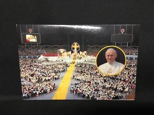 Vintage Dodgers “Pope John Paul Mass @ Dodgers Stadium” September 1987 Card - Picture 1 of 3