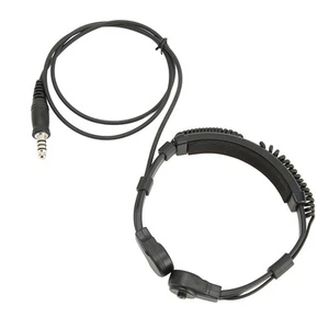 Throat Microphone Headset Telescopic 2 Way Radio Earpiece With U94 PTT - Zdjęcie 1 z 12