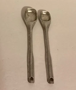 VTG Set Of Aluminum Measuring Spoons Tsp 1/2 Tsp 6.5” Retro Farmhouse - Picture 1 of 14