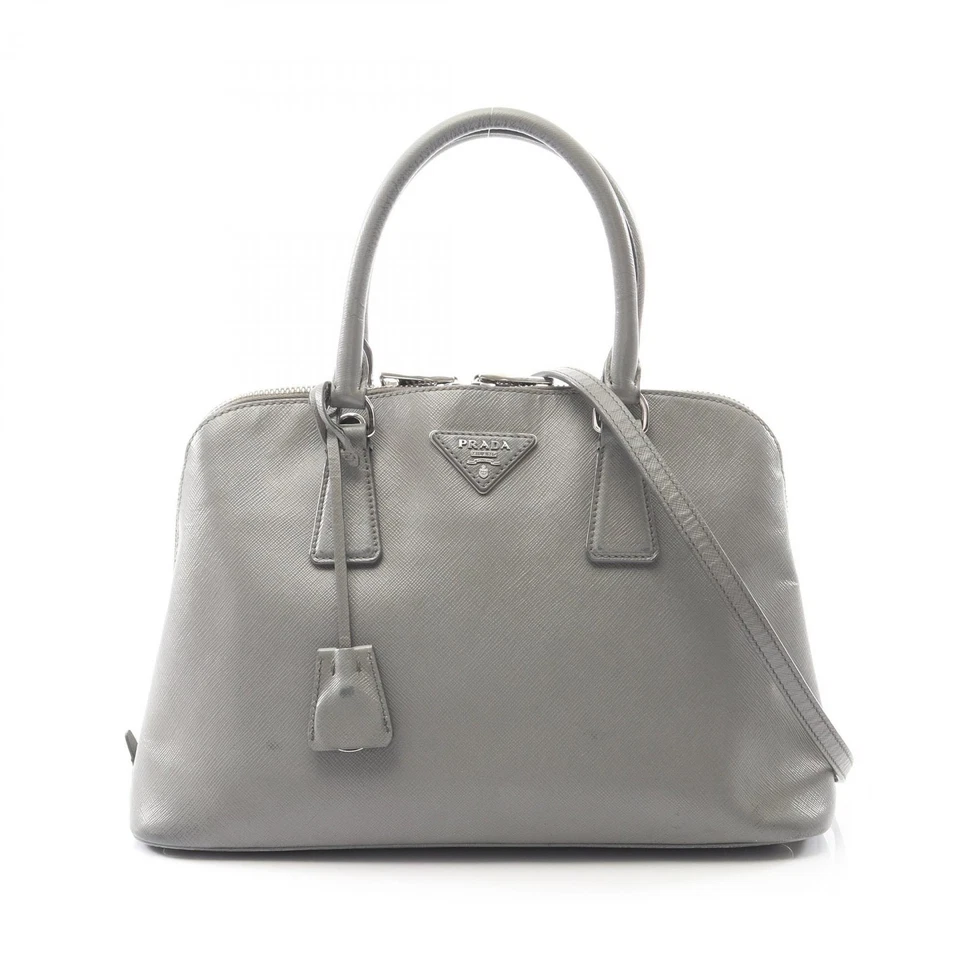 Bolso de Hombro Bandolera 2 Vías PRADA BL0837 Cuero Saffiano Gris Usado Mujeres Foto 1 de 4
