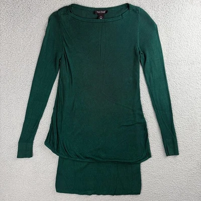 Vestido Casa Blanca Mercado Negro Mujer Extra Pequeño Túnica Verde Manga Larga WHBM 1 Foto 1 de 4