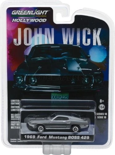 GREENLIGHT 44780E 1969 Ford Mustang BOSS 429 - John Wick (2014) 1/64 - Immagine 1 di 1