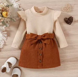 Conjuntos de Niñas Ropa Para Niña Elegantes Formales Vestidos Mameluco Trajes - Picture 1 of 10