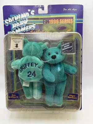Vintage 99 Ken Griffey Jr & Edgar Martinez Beanie Babies Salvino’s Baby Bammers - Image 1 of 2