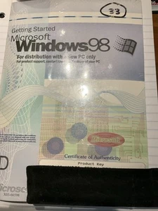 MICROSOFT WINDOWS 98 OriginalOPERATING SOFTWARE CD New Sealed - Picture 1 of 3