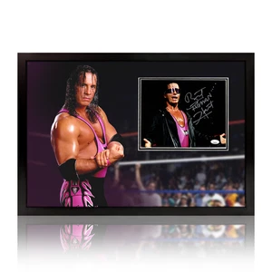 Bret "The Hitman" Hart Signed Image Iconic Frame (JSA) - Picture 1 of 2
