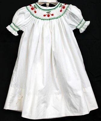 Dulce Vestido Angela Rosalina Obispo Calado Cerezas Verano Bebé Niña 12m Cereza Foto 1 de 4