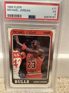 Fleer Michael Jordan 1988 PSA 5 Bulls #17 - Imagen 1 de 2