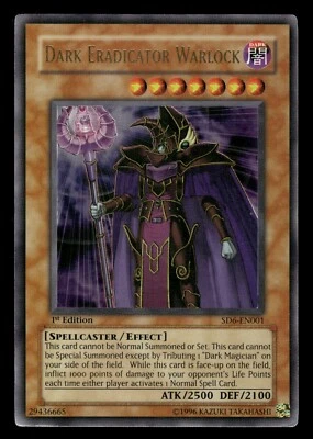 Tarjeta Yugioh Dark Eradicator Warlock SD6-EN001 1ª Edición Ultra Rara - 1 Foto 1 de 2