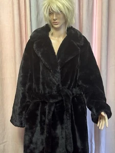 Apparis Stella Plant Based Coat Women's Faux Fur Black Size XL - Picture 1 of 11