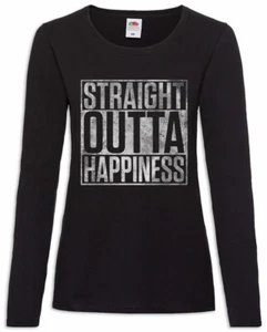 Straight Outta Happiness Damen Langarm T-Shirt The Twilight Fun La Zone - Picture 1 of 1