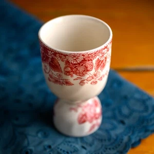 Double Egg Cup Strawberry Fair Pink Johnson Brothers England Old Chelsea EXC - Picture 1 of 6