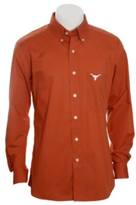 Camisa abotonada manga larga dinastía NCAA Texas Longhorns para hombre # pequeña - Imagen 1 de 6