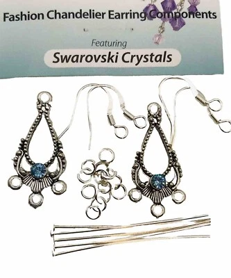 Pendientes araña fornituras con cristales de Swarovski Foto 1 de 2