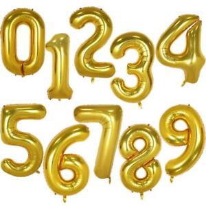 40inch Big Foil Birthday Balloons Helium Number Balloon 0-9 Happy Birthday Weddi