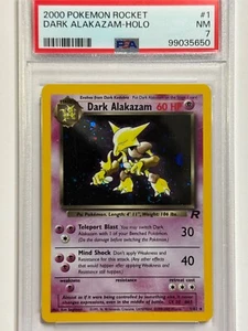 2000 POKEMON ROCKET DARK ALAKAZAM-HOLO #1 PSA7 NEAR MINT - Picture 1 of 6