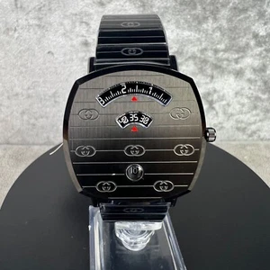 Gucci Grip Stainless Steel Black Unisex 38mm Watch YA157429 RRP £1420 - Picture 1 of 8