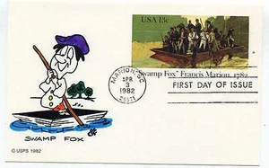 UX94 "Swamp Fox" Francis Marion, 1782, Animated by Ellis, FDC - Picture 1 of 1