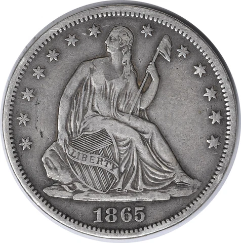 1865-S Liberty Seated Silver Half Dollar EF Uncertified #232 Cover