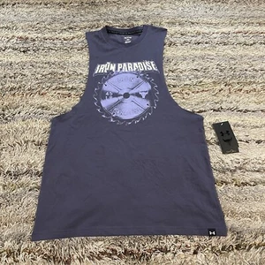 Under Armour Project Rock Tank Top Shirt Mens S Purple 1373758 Iron Paradise $40 - Picture 1 of 9