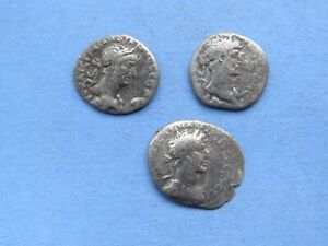 Konvolut 3 Stück Römische Silber Münzen Hemidrachm Hadrian Original 