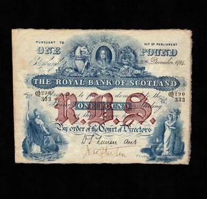 Scotland 1 Pound 1914 P-316d * VF * Early Date * - Picture 1 of 2