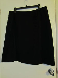 DRESSBARN women's plus size 20W Black Polyester Skirt back zipper #366 - Picture 1 of 9