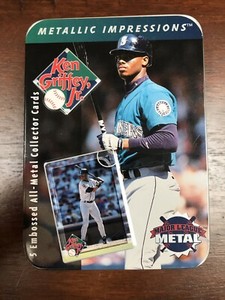 Ken Griffey Jr Metallic Impressions Embossed All Metal Collector Cards 1996