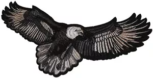 American Cald Eagle USA BIKER TOPPA RICAMATA GRANDE 11" Larga - Foto 1 di 3