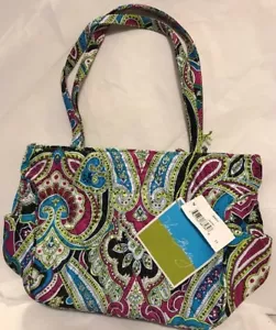 New Vera Bradley Retired Rare Limited Edition Silk Paisley Bella Bag - Picture 1 of 6