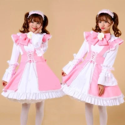 Trajes de criada japoneses Disfraz de camarera Kawaii Lolita Vestido Juegos con disfraces Uniforme Niñas Foto 1 de 4