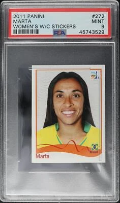 Pegatinas Panini Copa Mundial Femenina 2011 Marta #272 PSA 9 Foto 1 de 2