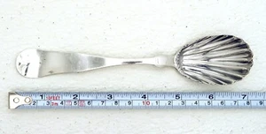Coin Silver Sugar Shell Spoon Haddock Lincoln & Foss Boston Massachusetts 1860 - Picture 1 of 9