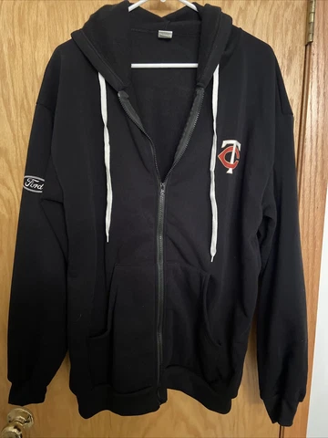 Minnesota Twins MLB Opening Day black zip up  hooded sweatshirt (New) Size XL Cover